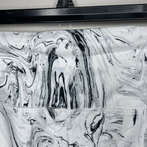 MARIKA Womens White Black Marbled Stone High-Rise Leggings NEW Large L - Picture 7 of 10